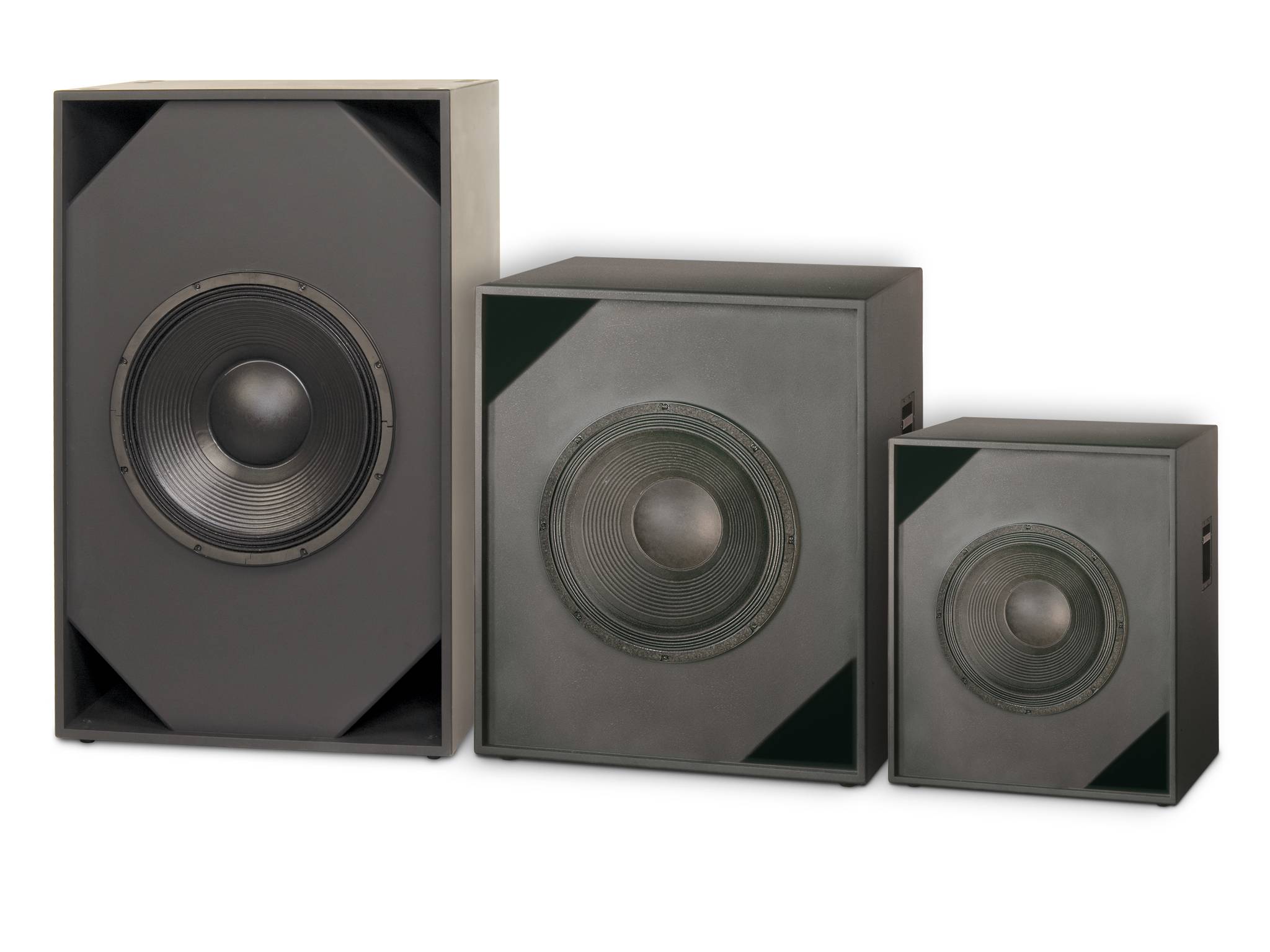 Angle View of Several SB Series Subwoofers